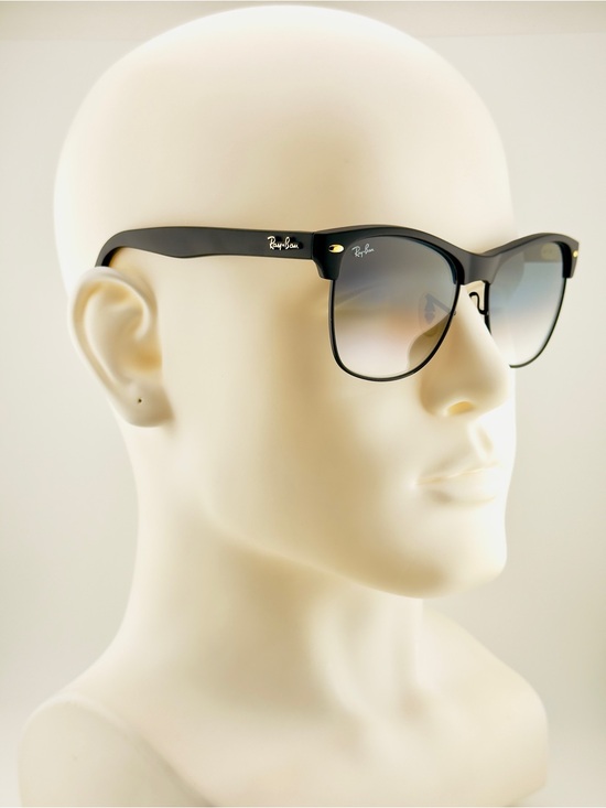 Ray-Ban ClubMaster Oversized Sunglasses RB4175 Matte Black Frame Light Gray Lens main image 12